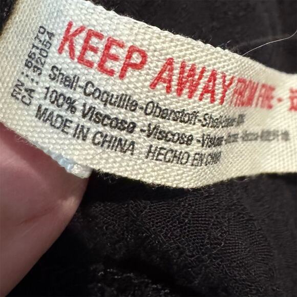 Free People Black Sleeveless Romper Frayed Edges Boho Whimsygoth Size L READ - Picture 7 of 10